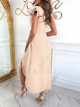 Surplice Ruffled Cap Sleeve Dress OutfitFlow